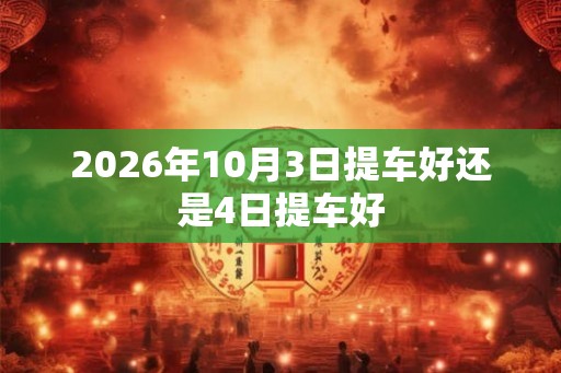 2026年10月3日提车好还是4日提车好