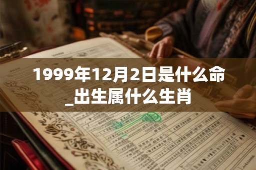 1999年12月2日是什么命_出生属什么生肖
