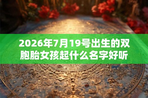 2026年7月19号出生的双胞胎女孩起什么名字好听