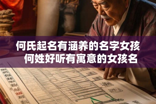何氏起名有涵养的名字女孩  何姓好听有寓意的女孩名字