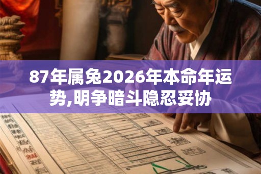 87年属兔2026年本命年运势,明争暗斗隐忍妥协
