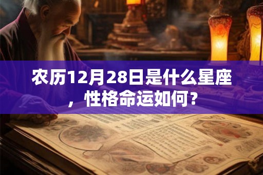 农历12月28日是什么星座，性格命运如何？