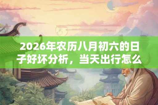 2026年农历八月初六的日子好坏分析，当天出行怎么样？