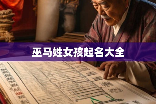 巫马姓女孩起名大全