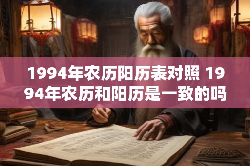 1994年农历阳历表对照 1994年农历和阳历是一致的吗