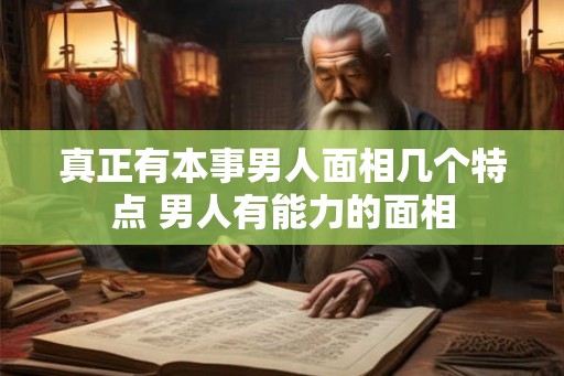 真正有本事男人面相几个特点 男人有能力的面相