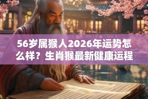 56岁属猴人2026年运势怎么样?生肖猴最新健康运程 56岁属猴人2026年运势怎么样?生肖猴最新健康运程