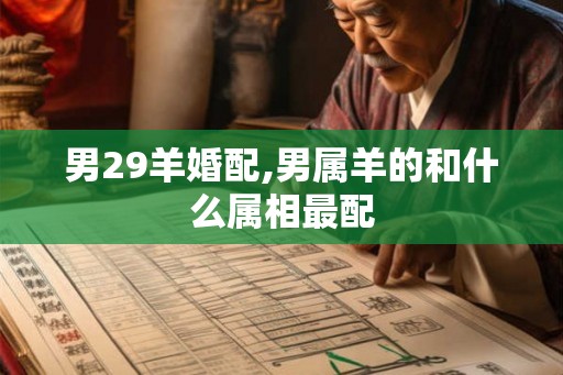 男29羊婚配,男属羊的和什么属相最配