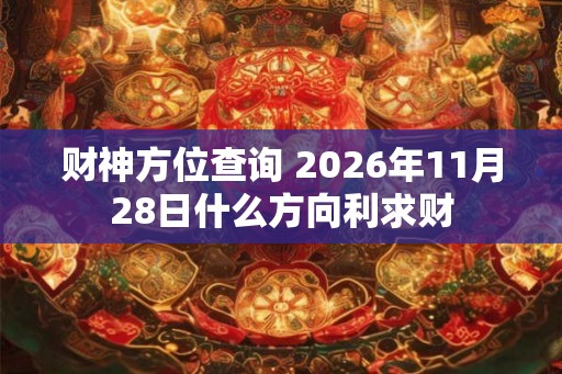 财神方位查询 2026年11月28日什么方向利求财 财神方位查询 2026年11月28日什么方向利求财