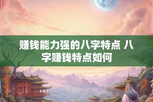 赚钱能力强的八字特点 八字赚钱特点如何