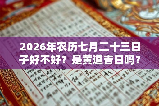 2026年农历七月二十三日子好不好？是黄道吉日吗？