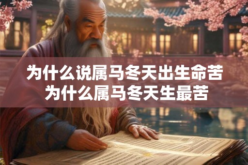 为什么说属马冬天出生命苦 为什么属马冬天生最苦