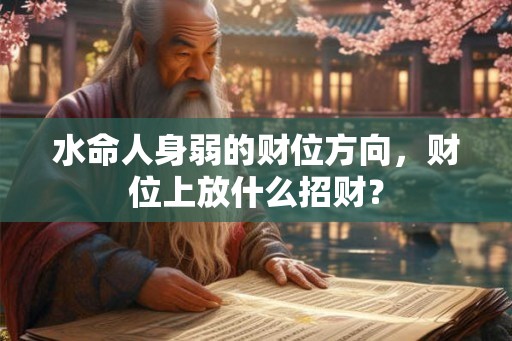 水命人身弱的财位方向,财位上放什么招财? 水命人身弱的财位方向,财位上放什么招财?