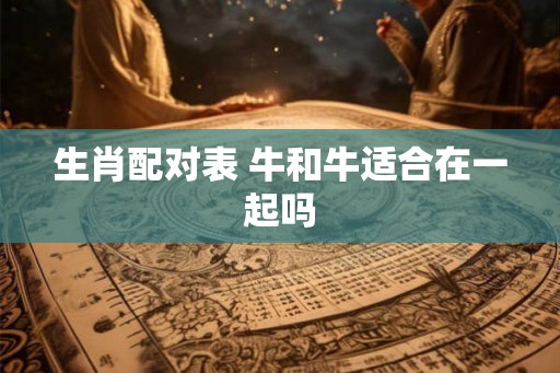 生肖配对表 牛和牛适合在一起吗