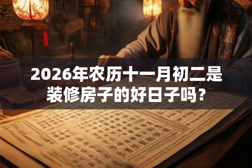 2026年农历十一月初二是装修房子的好日子吗？