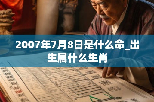 2007年7月8日是什么命_出生属什么生肖