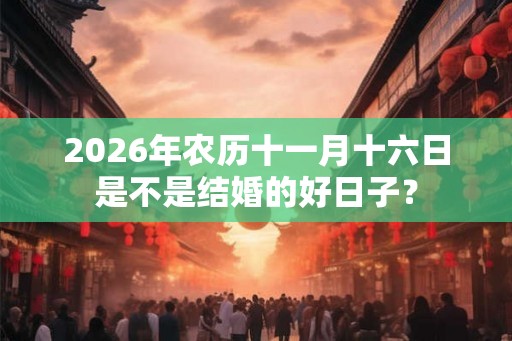 2026年农历十一月十六日是不是结婚的好日子？