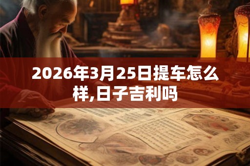 2026年3月25日提车怎么样,日子吉利吗