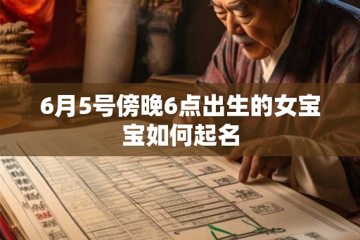 6月5号傍晚6点出生的女宝宝如何起名