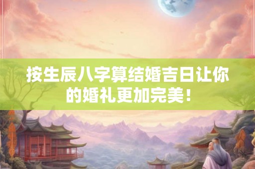 按生辰八字算结婚吉日让你的婚礼更加完美！