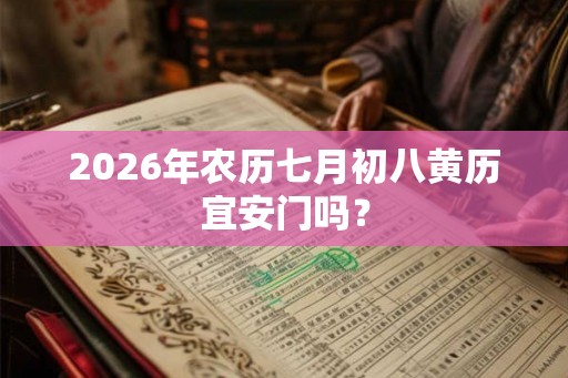 2026年农历七月初八黄历宜安门吗? 2026年农历七月初八黄历宜安门吗?