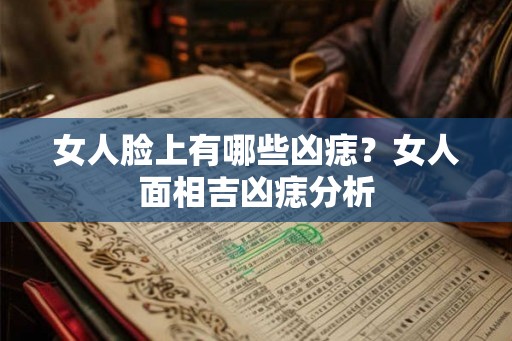 女人脸上有哪些凶痣？女人面相吉凶痣分析