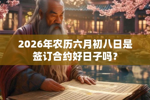 2026年农历六月初八日是签订合约好日子吗？