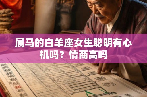 属马的白羊座女生聪明有心机吗？情商高吗