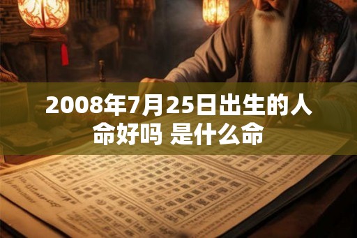 2008年7月25日出生的人命好吗 是什么命