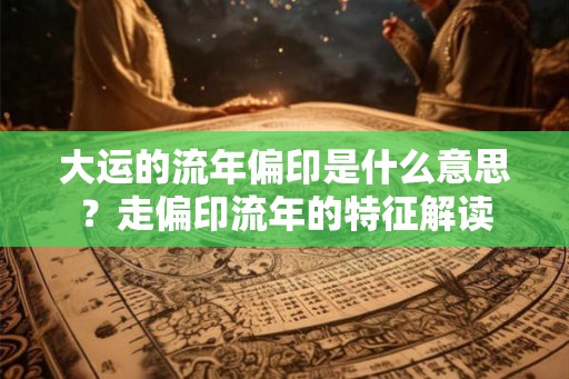 大运的流年偏印是什么意思？走偏印流年的特征解读