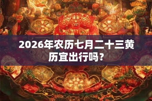 2026年农历七月二十三黄历宜出行吗？