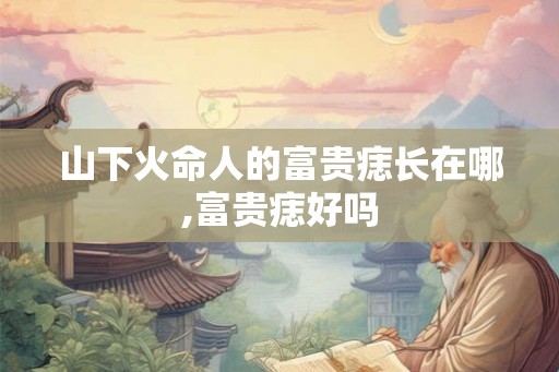 山下火命人的富贵痣长在哪,富贵痣好吗