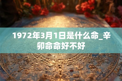 1972年3月1日是什么命_辛卯命命好不好