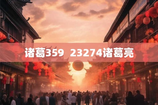 诸葛359  23274诸葛亮