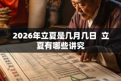 2026年立夏是几月几日  立夏有哪些讲究