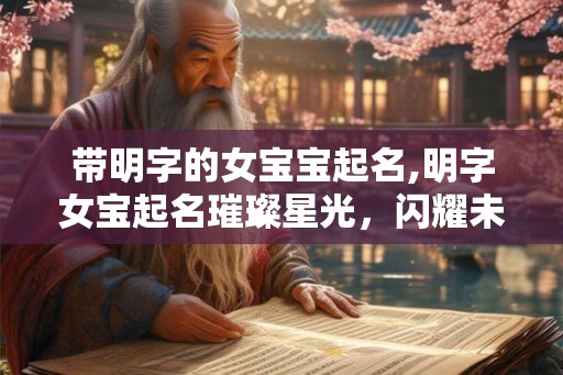 带明字的女宝宝起名,明字女宝起名璀璨星光，闪耀未来