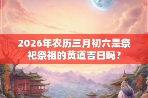 2026年农历三月初六是祭祀祭祖的黄道吉日吗？