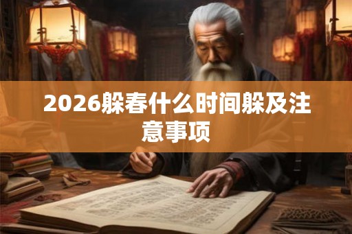 2026躲春什么时间躲及注意事项