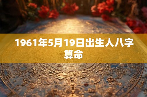 1961年5月19日出生人八字算命