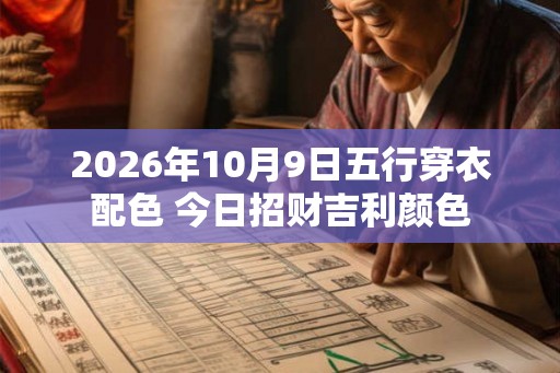 2026年10月9日五行穿衣配色 今日招财吉利颜色