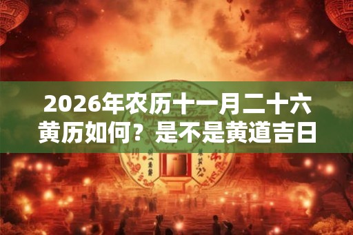 2026年农历十一月二十六黄历如何？是不是黄道吉日？
