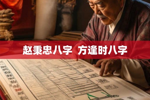 赵秉忠八字 方逢时八字 赵秉忠八字 方逢时八字
