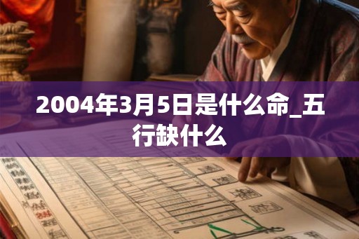 2004年3月5日是什么命_五行缺什么