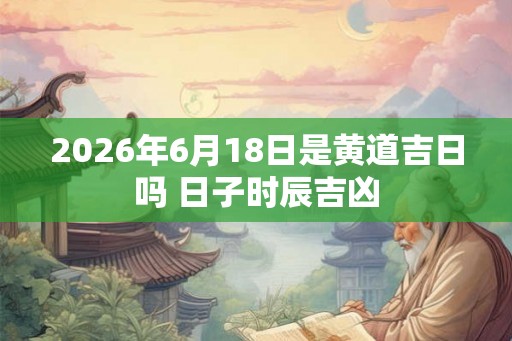 2026年6月18日是黄道吉日吗 日子时辰吉凶