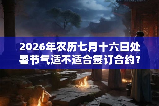2026年农历七月十六日处暑节气适不适合签订合约？