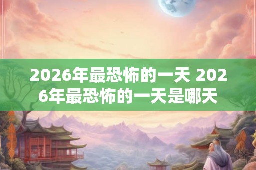2026年最恐怖的一天 2026年最恐怖的一天是哪天