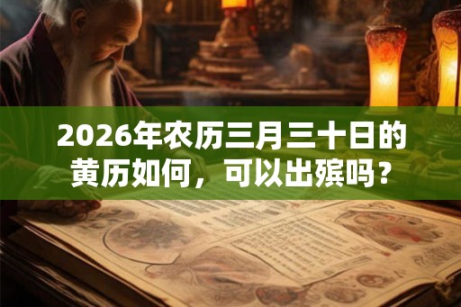 2026年农历三月三十日的黄历如何，可以出殡吗？