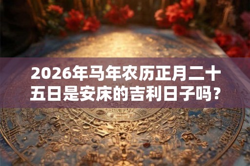 2026年马年农历正月二十五日是安床的吉利日子吗？
