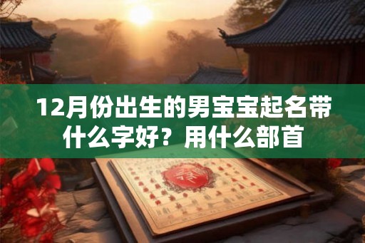 12月份出生的男宝宝起名带什么字好？用什么部首