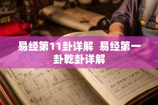 易经第11卦详解  易经第一卦乾卦详解